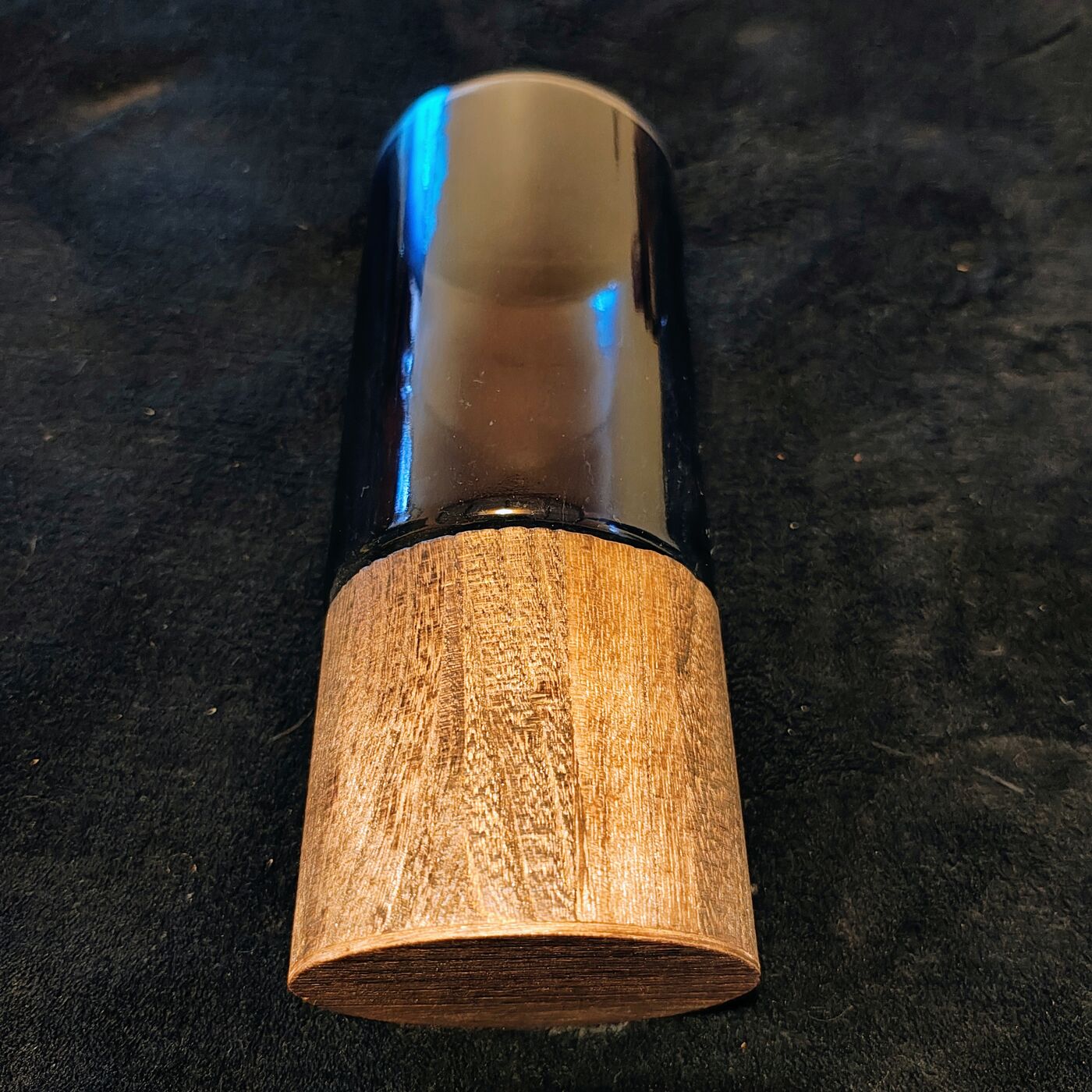 Glass Vase with Wooden Base