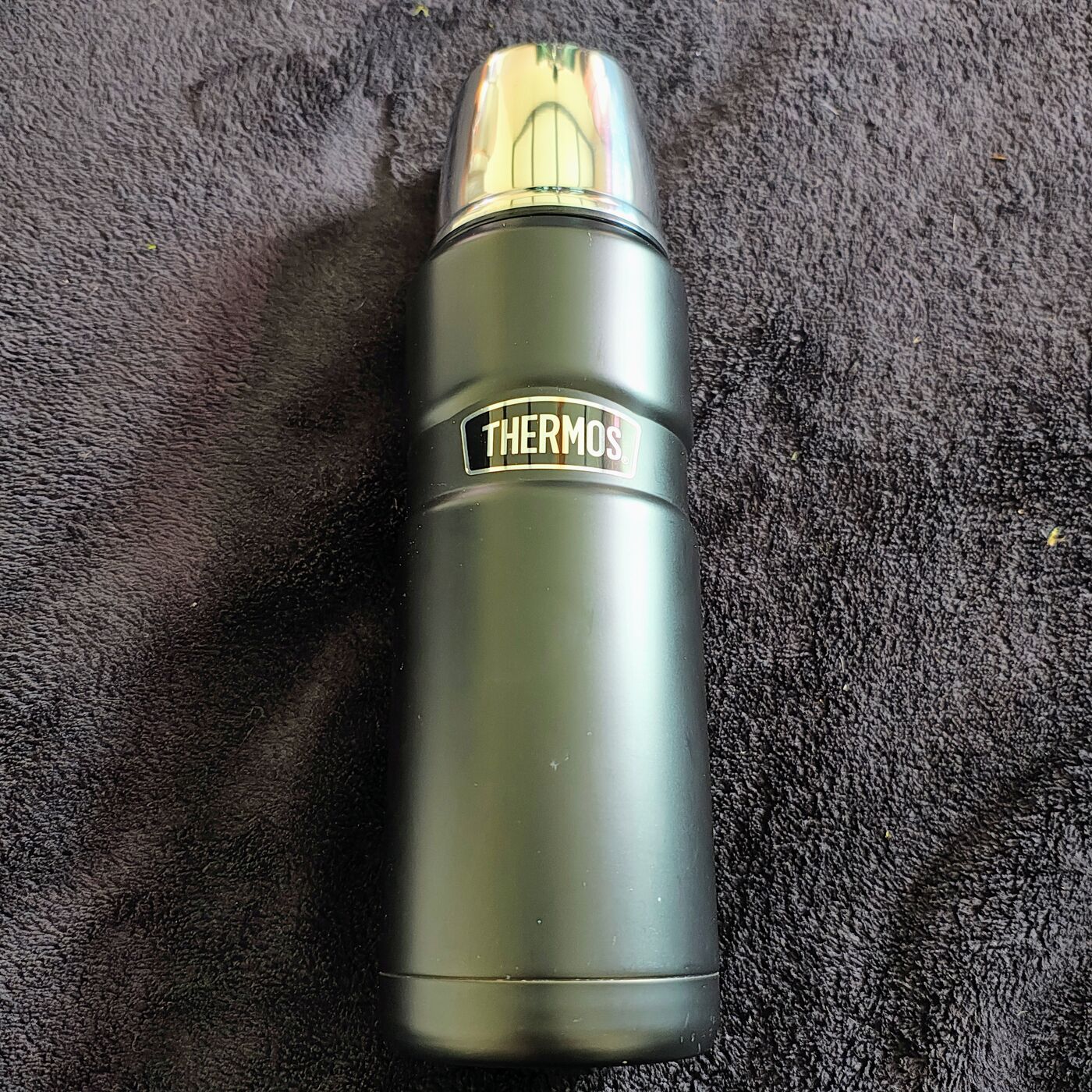 Click to enlarge Thermos 470ml King Vacuum Insulated Bottle — Slate Steel